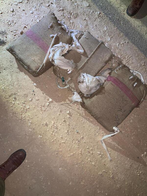Israeli army troops foiled a drug smuggling attempt along the border with Egypt overnight. 120kg of hashish, worth 2 million NIS (650k USD) was seized, according to the military. No suspects arrested