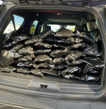 A Jacksonville trooper found 60+ pounds of marijuana in a rental car. The 27-year-old driver was arrested
