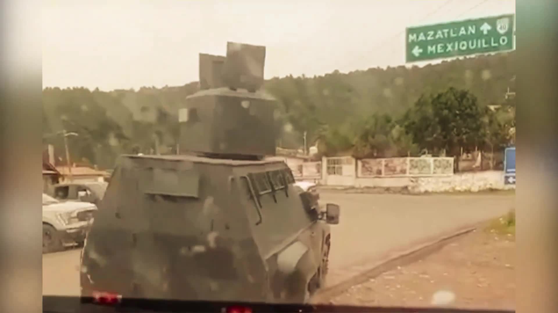 The video captures the convoy in Durango gearing up to head out for the showdown in the midst of the Sinaloa Cartel Civil War