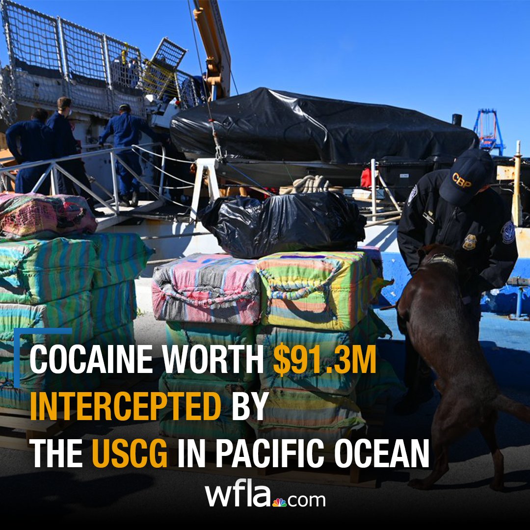 Approximately 8,000 pounds of cocaine was seized by the U.S. Coast Guard Southeast on Monday