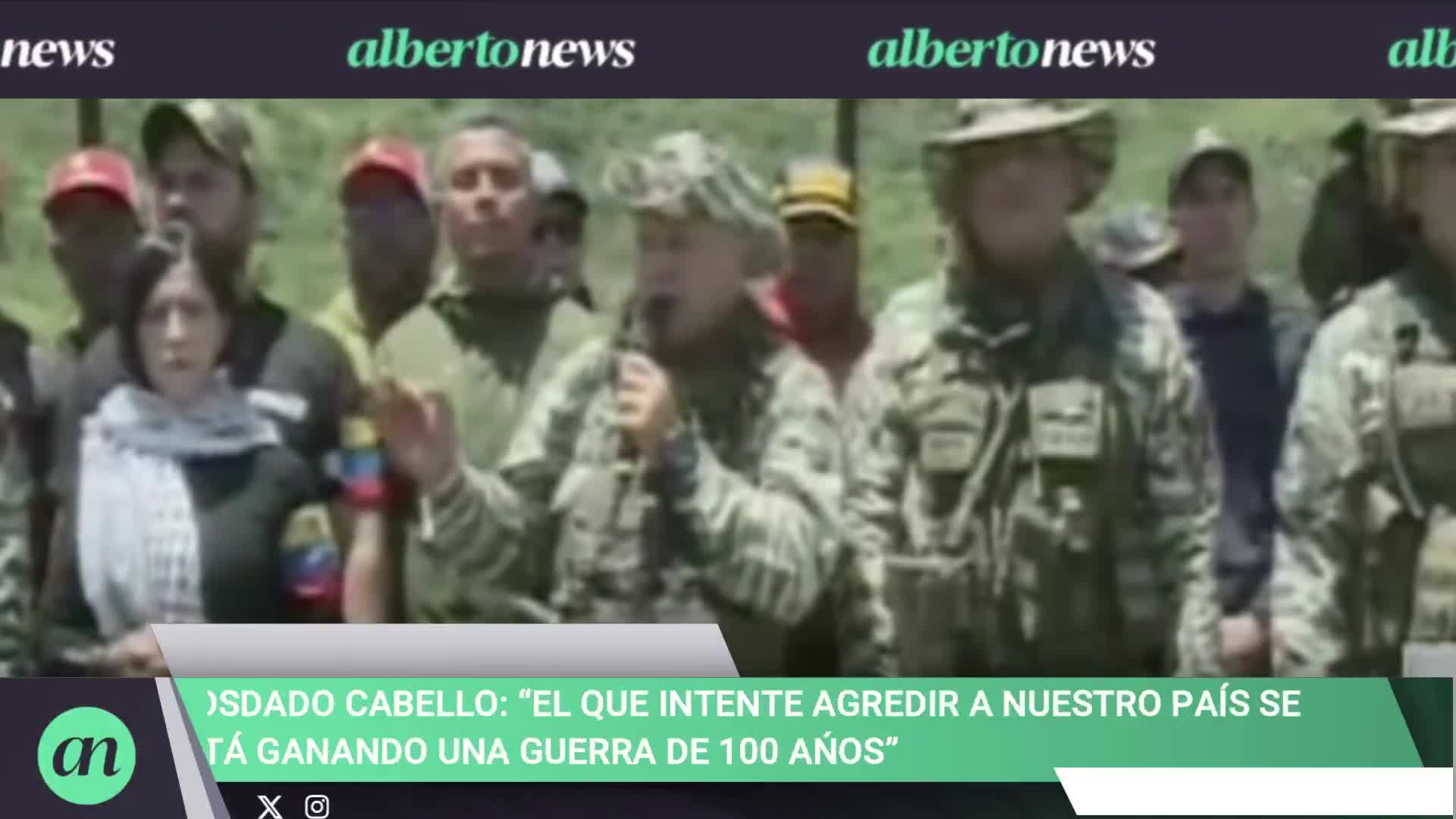 Diosdado Cabello in training with barracks: Anyone who attempts to attack our country is earning a 100-year war. Let them prepare for a 100-year war if they set foot here in Venezuela.