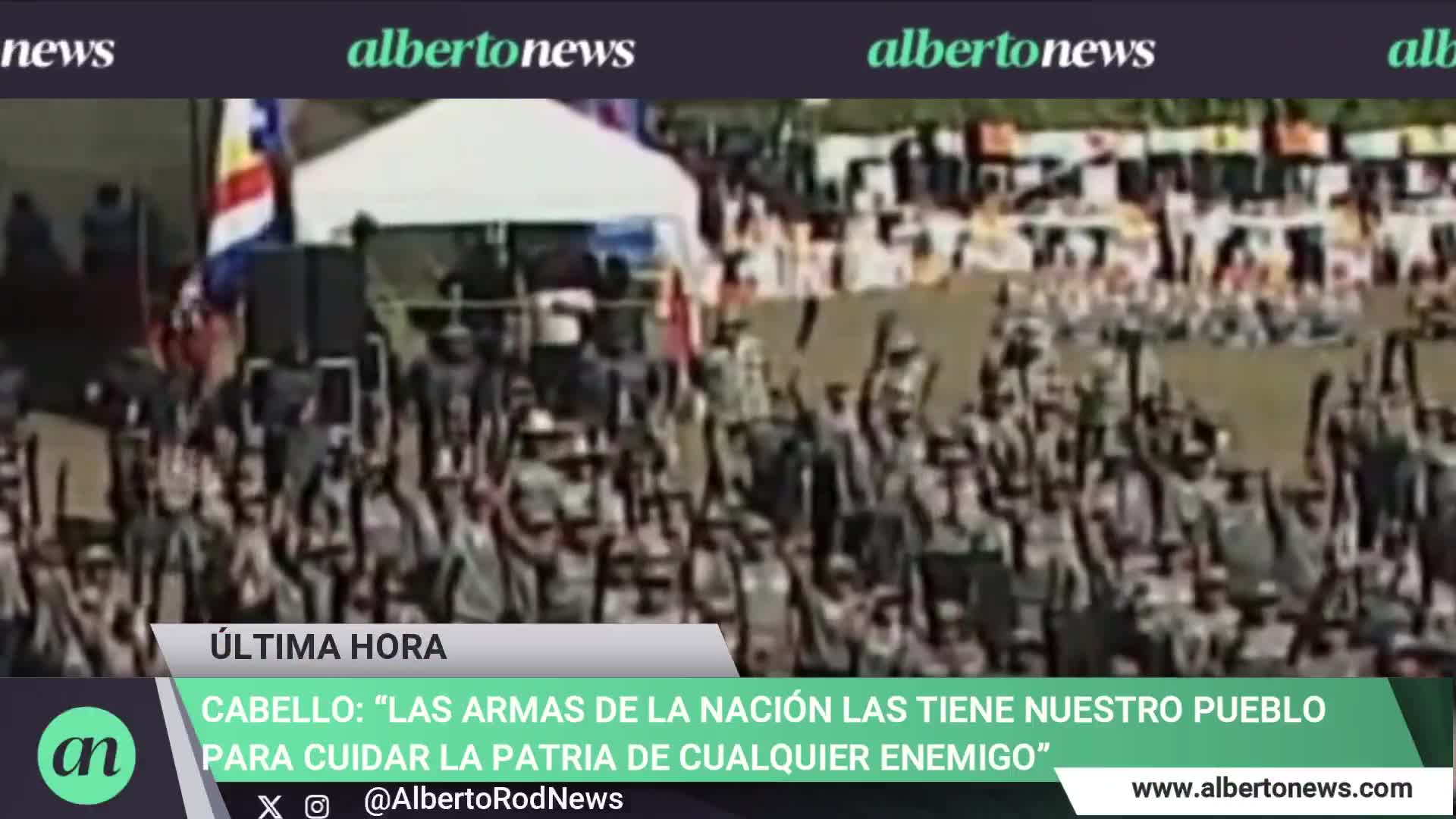 Diosdado Cabello: Our people have the nation's weapons to protect the country from any enemy . After that, there's no point in bidding for time. Anyone who comes here knows a peasant with a machete in his hand will appear.