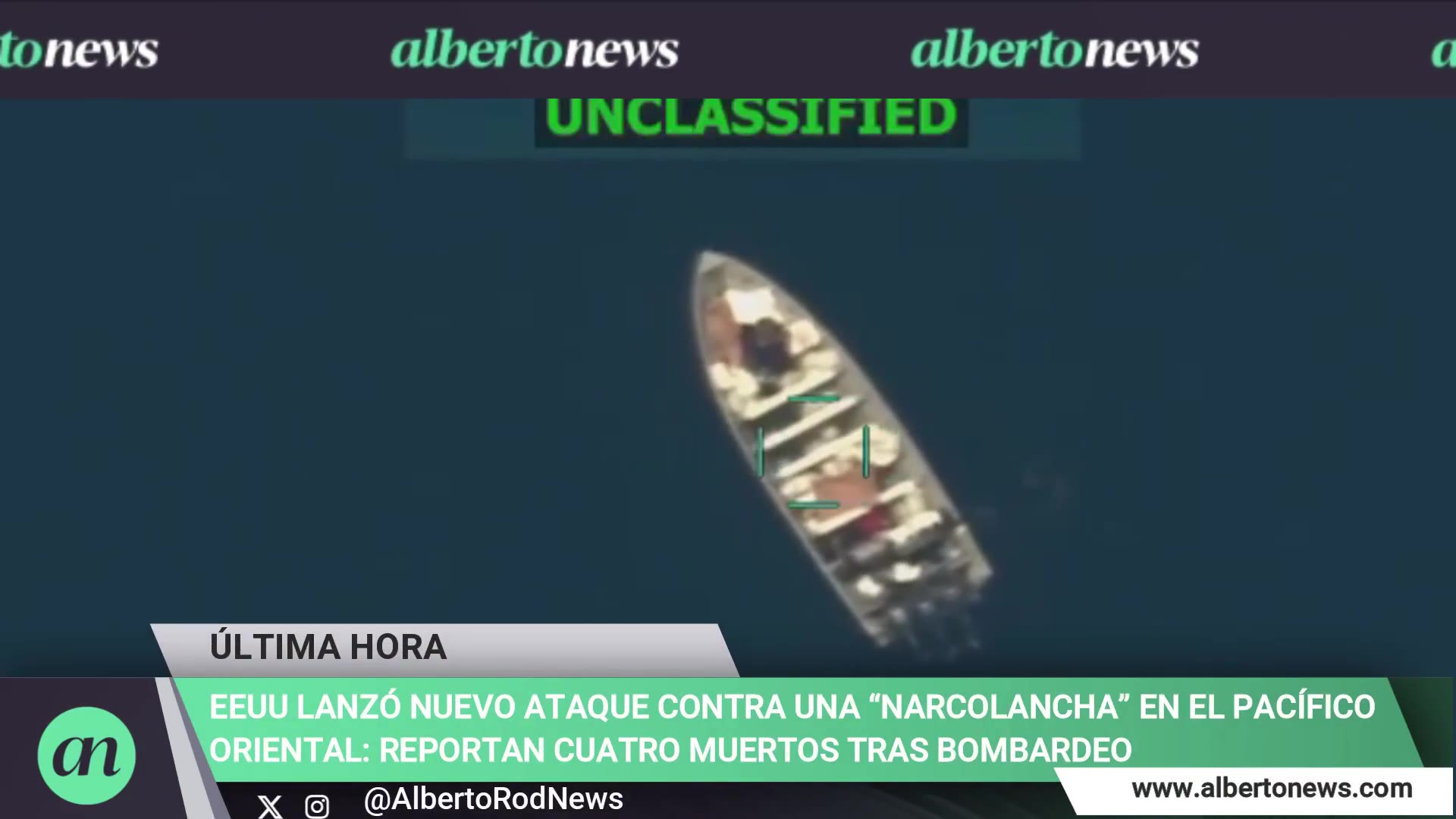 US launches new attack against narco-boat in the Eastern Pacific: four narco-militants confirmed dead after bombing