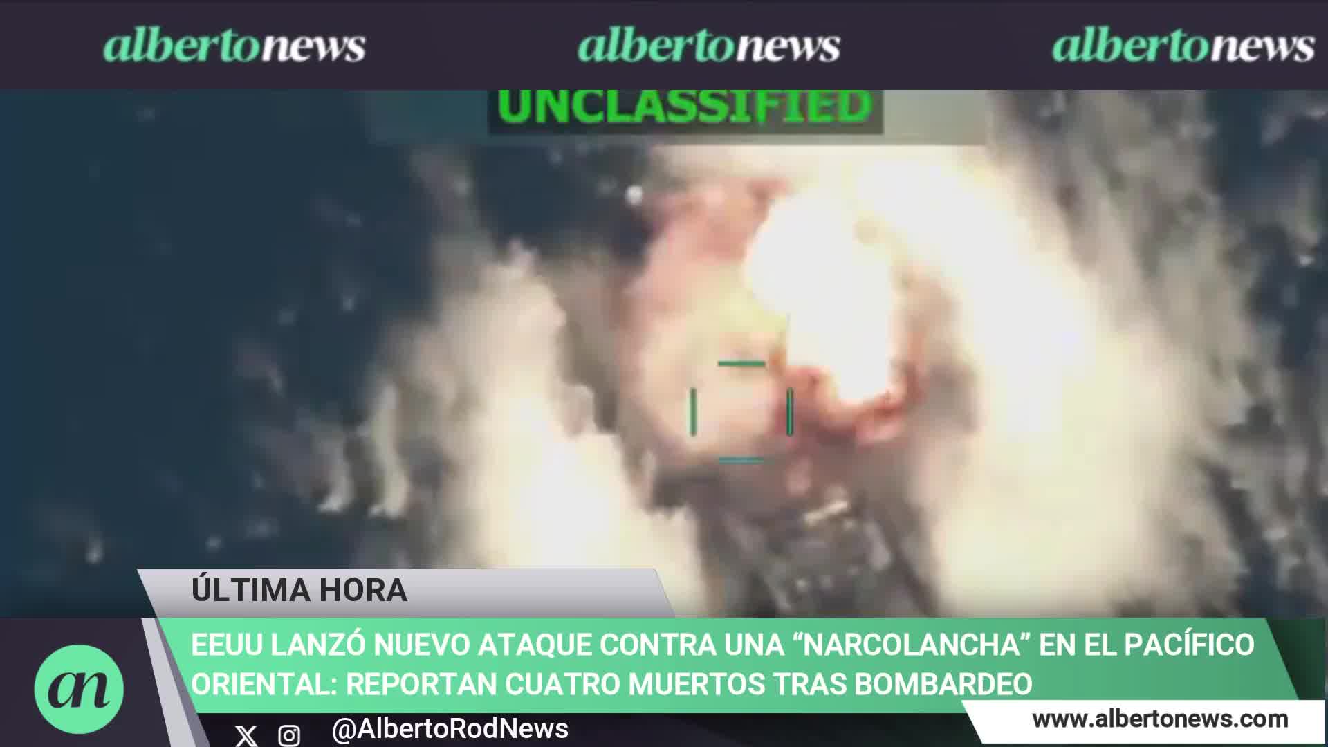 US launches new attack against narco-boat in the Eastern Pacific: four narco-militants confirmed dead after bombing