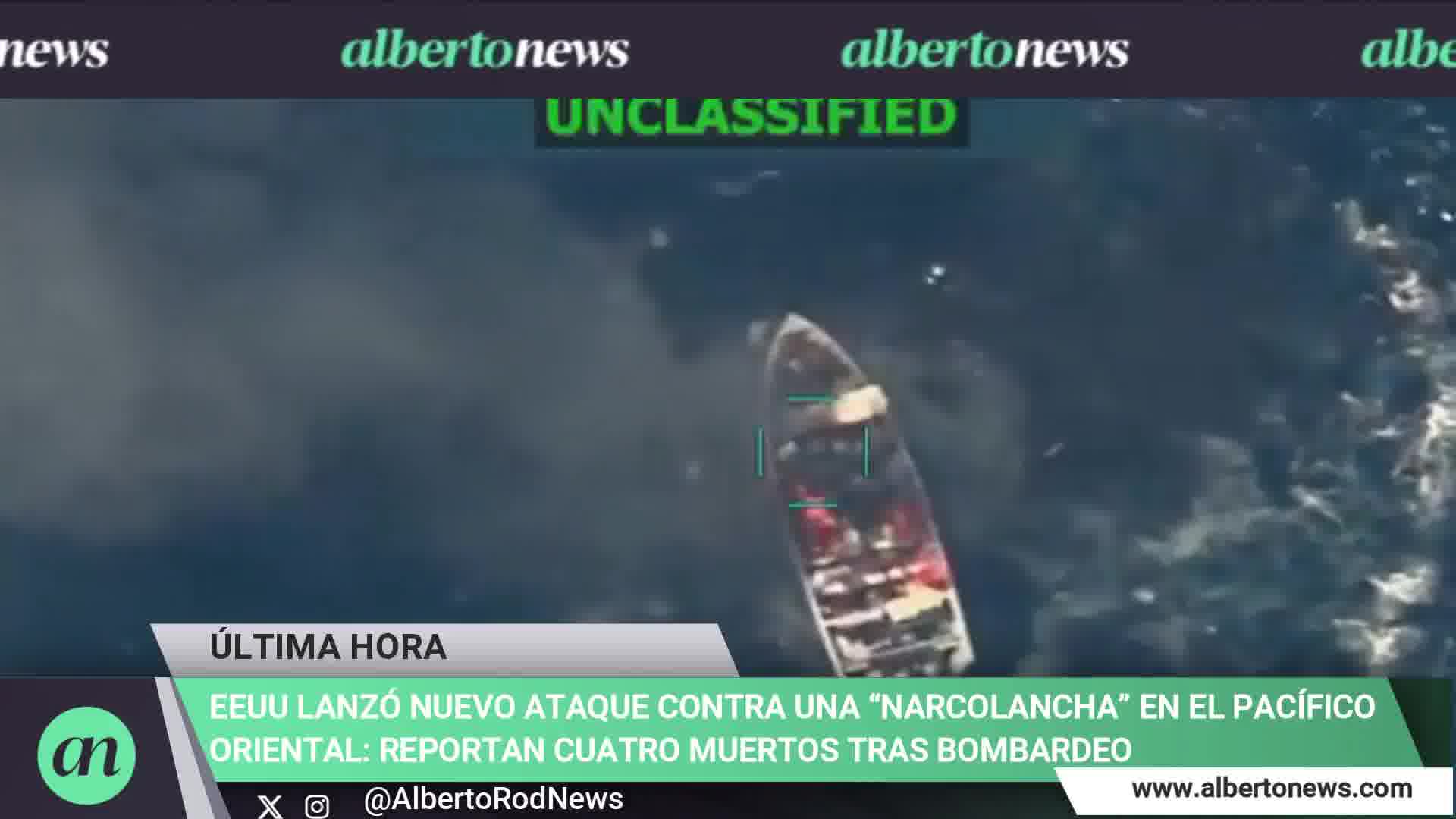 US launches new attack against narco-boat in the Eastern Pacific: four narco-militants confirmed dead after bombing