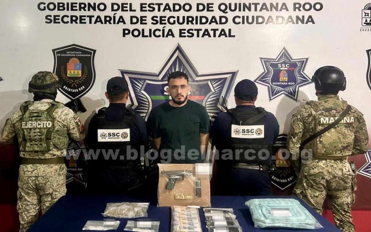 Federal and state forces arrested Emilio Alejandro El H and/or El Danone, the CJNG plaza boss in Tulum and Playa del Carmen