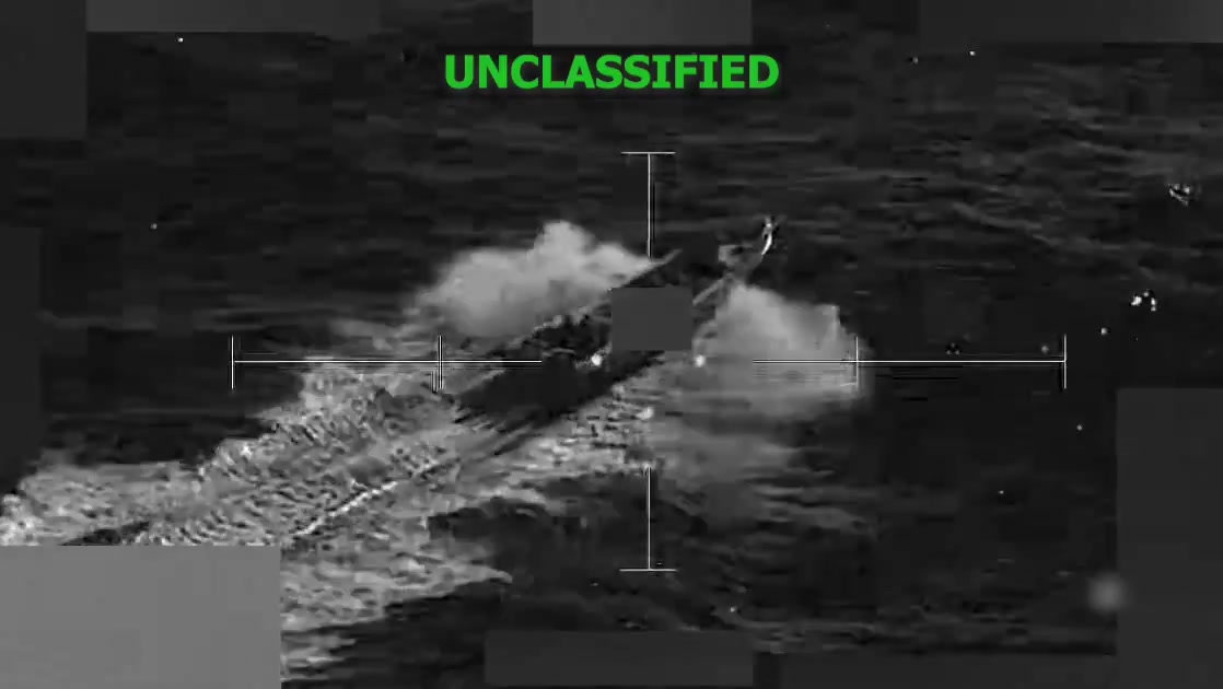 Southcom: On Dec. 17, at the direction of @SecWar Pete Hegseth, Joint Task Force Southern Spear conducted a lethal kinetic strike on a vessel operated by a Designated Terrorist Organizations in international waters. Intelligence confirmed that the vessel was transiting along a known narco-trafficking route in the Eastern Pacific and was engaged in narco-trafficking operations. A total of four male narco-terrorists were killed, and no U.S. military forces were harmed. 