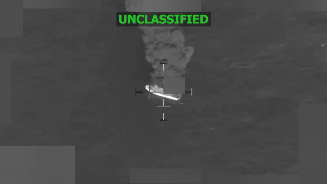 Southcom: On Dec. 17, at the direction of @SecWar Pete Hegseth, Joint Task Force Southern Spear conducted a lethal kinetic strike on a vessel operated by a Designated Terrorist Organizations in international waters. Intelligence confirmed that the vessel was transiting along a known narco-trafficking route in the Eastern Pacific and was engaged in narco-trafficking operations. A total of four male narco-terrorists were killed, and no U.S. military forces were harmed. 