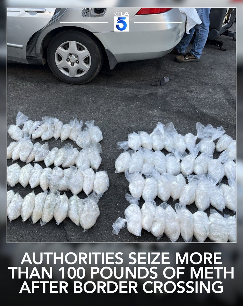 A suspected trafficker is in custody after agents seized more than 100 pounds of meth shortly after a border crossing