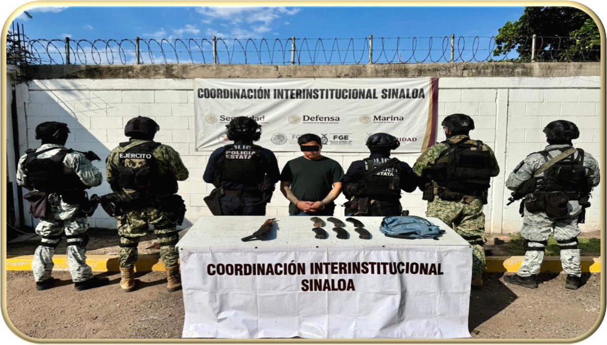 Blow to Los Chapitos: presumed operator linked to miners' homicide detained in Sinaloa Members of the Army's Special Forces and the National Guard detained Jesús Abraham N, alias Talibán, in Mazatlán, identified as a trusted man of Beny 17, who serves as the regional leader of Los Chapitos. In the municipality of El Rosario, four other members of the same criminal organization were captured, including a subject of Colombian nationality; the five detainees are linked to the kidnapping and murder of 10 Canam/Vizsla Silver miners in Concordia, as well as to the deprivation of liberty of four tourists from the State of Mexico in Mazatlán.